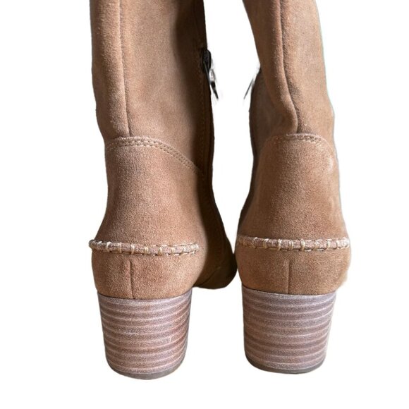 Ugg Arana Knee High Suede Chestnut Heeled Pull-On Boots Womens Size 8.5 - Picture 4 of 10